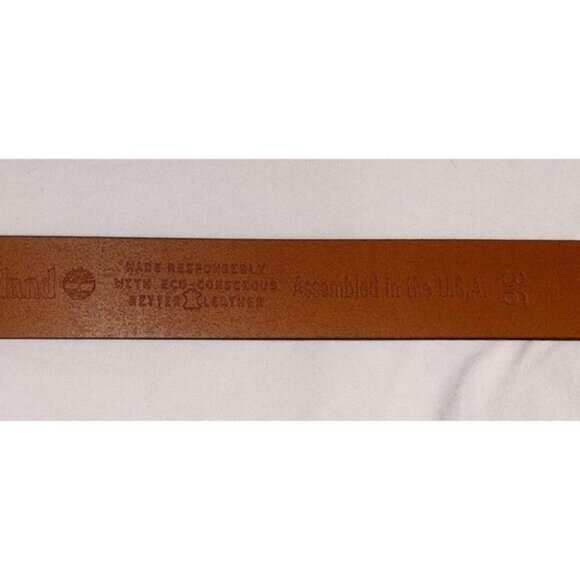 🆕Timberland Men's Dark Brown 35mm Classic Buckle Jean Leather Belts - Picture 3 of 7